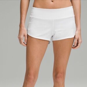 Lululemon White Speed Up Size 2 2.5 in